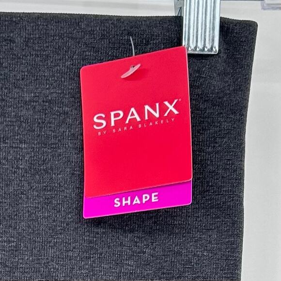 NWT SPANX Look At Me Now Seamless Leggings Charcoal Gray Shaping Womens Sz Med - Picture 11 of 12